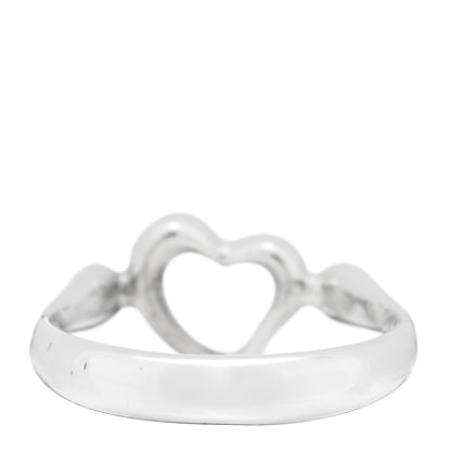 Tiffany Sterling Silver Elsa Peretti Open Heart Ring 50 5.25 3 of 4
