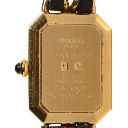 Chanel Stainless Steel Lambskin 20mm Chain Premiere Quartz Watch Gold L 3 of 7