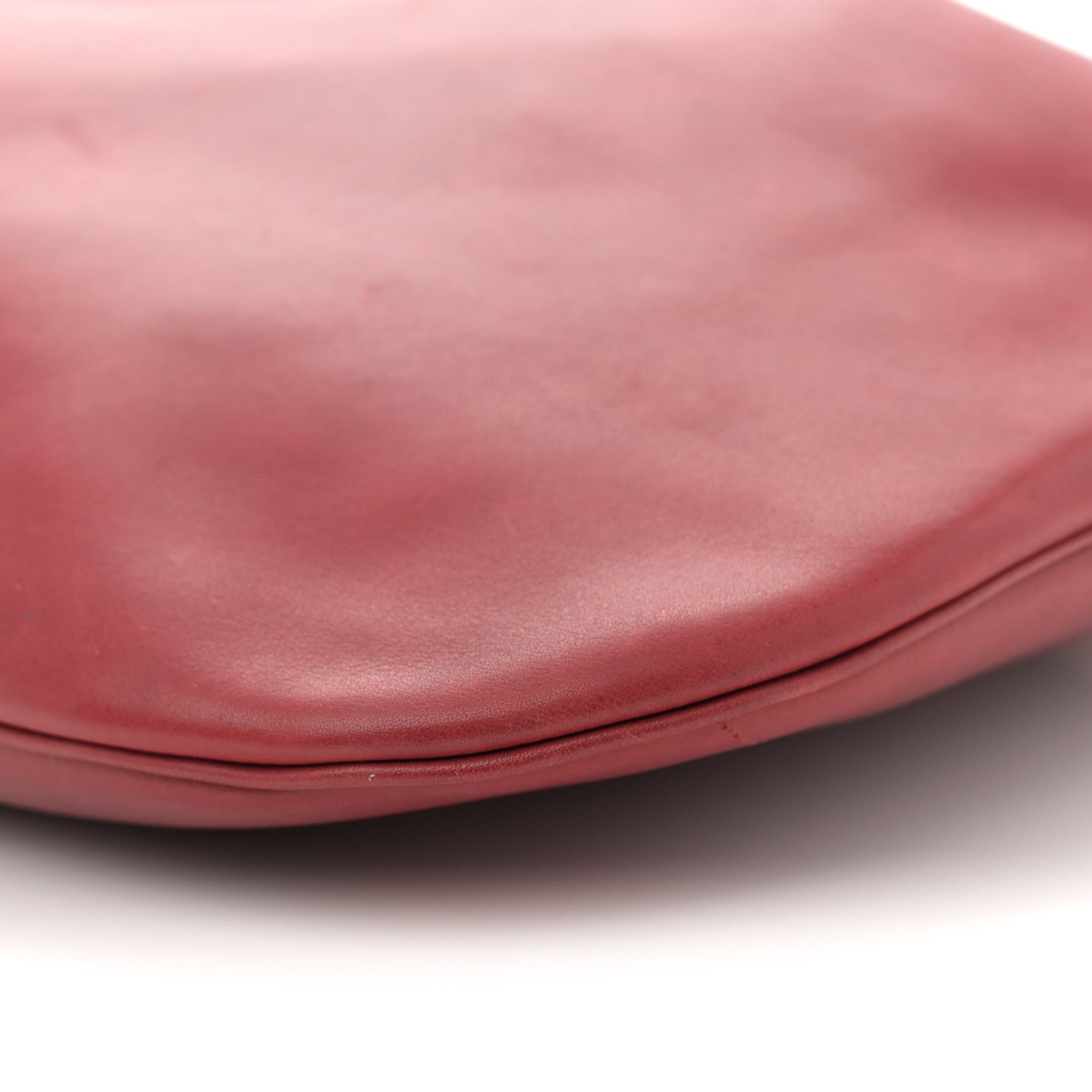 Saint Laurent Smooth Calfskin Paris VII Large Flat Hobo Red 11 of 13