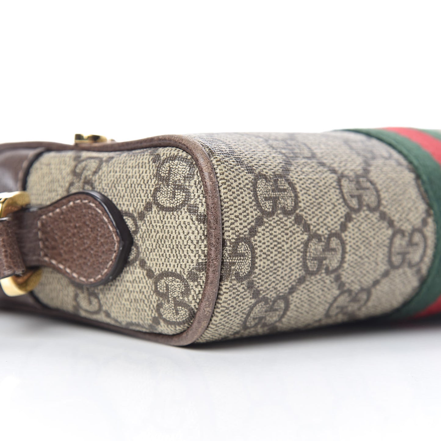 GG Supreme Monogram Web Mini Ophidia Shoulder Bag Brown