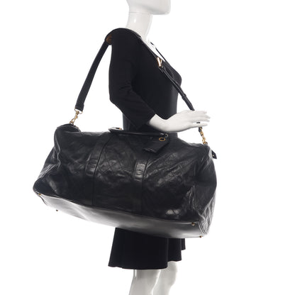 Chanel Calfskin Stitched Duffel Bag Black 2 of 12