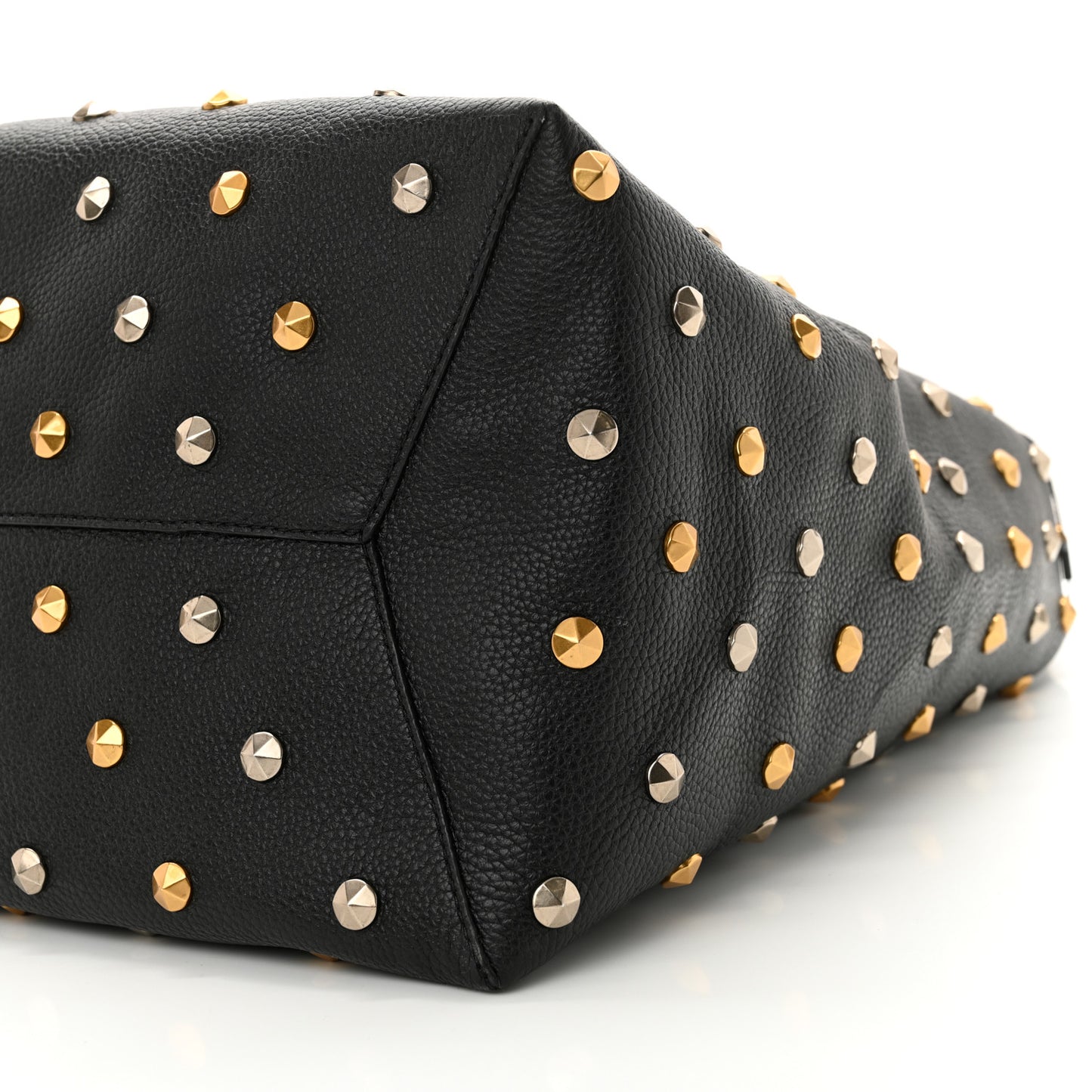 Grained Calfskin  Glam Studs The Sack Bag Black