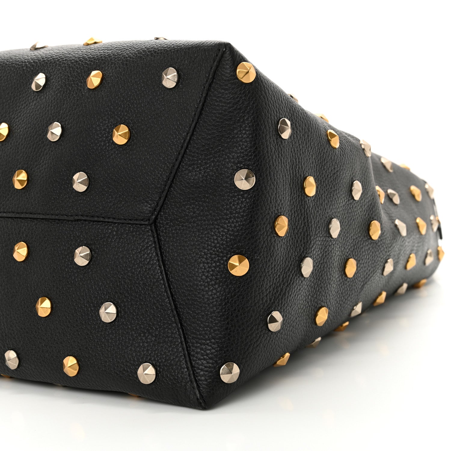 Marc Jacobs Grained Calfskin  Glam Studs The Sack Bag Black 10 of 10