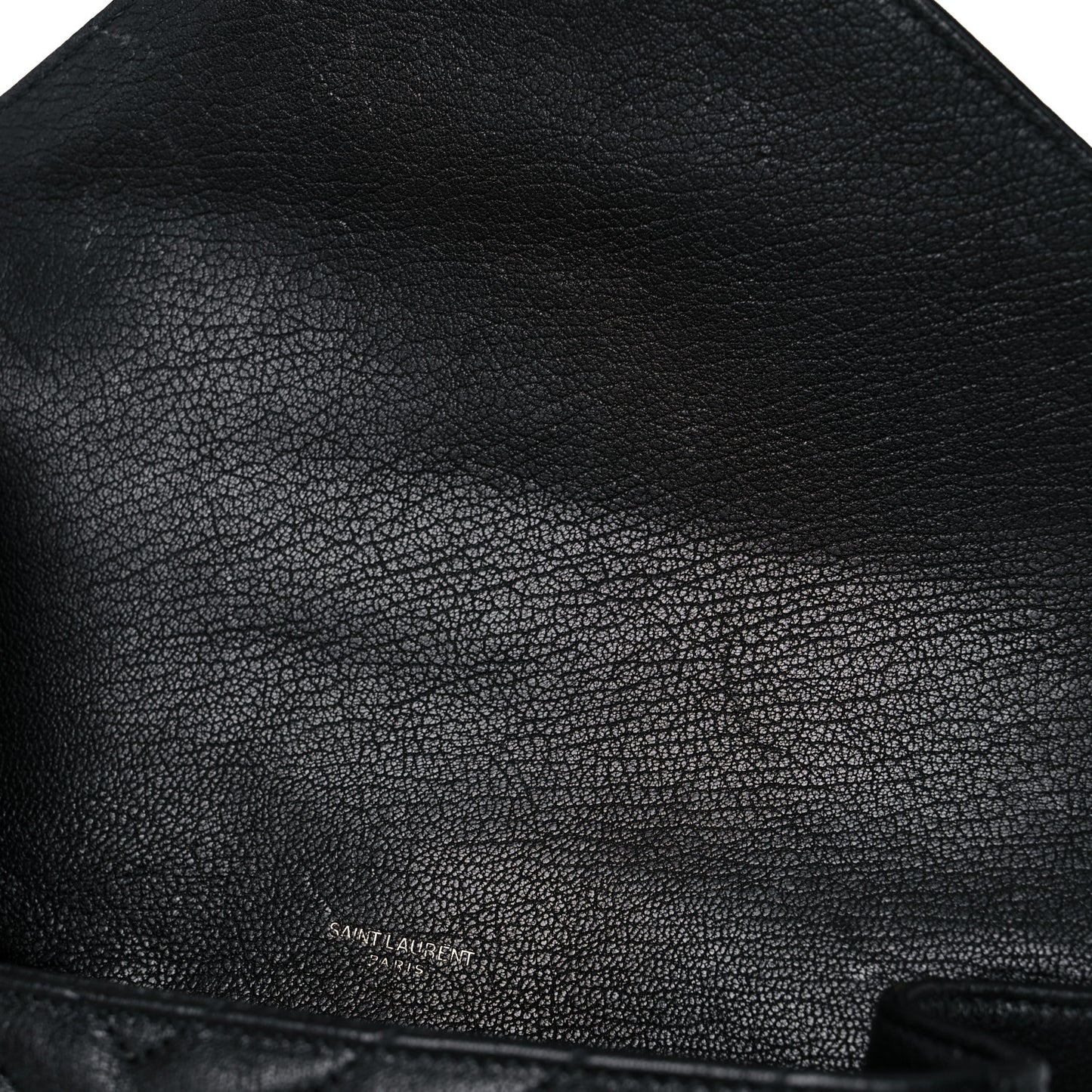 Sheepskin Matelasse Chevron Monogram Monochrome Medium College Bag Black