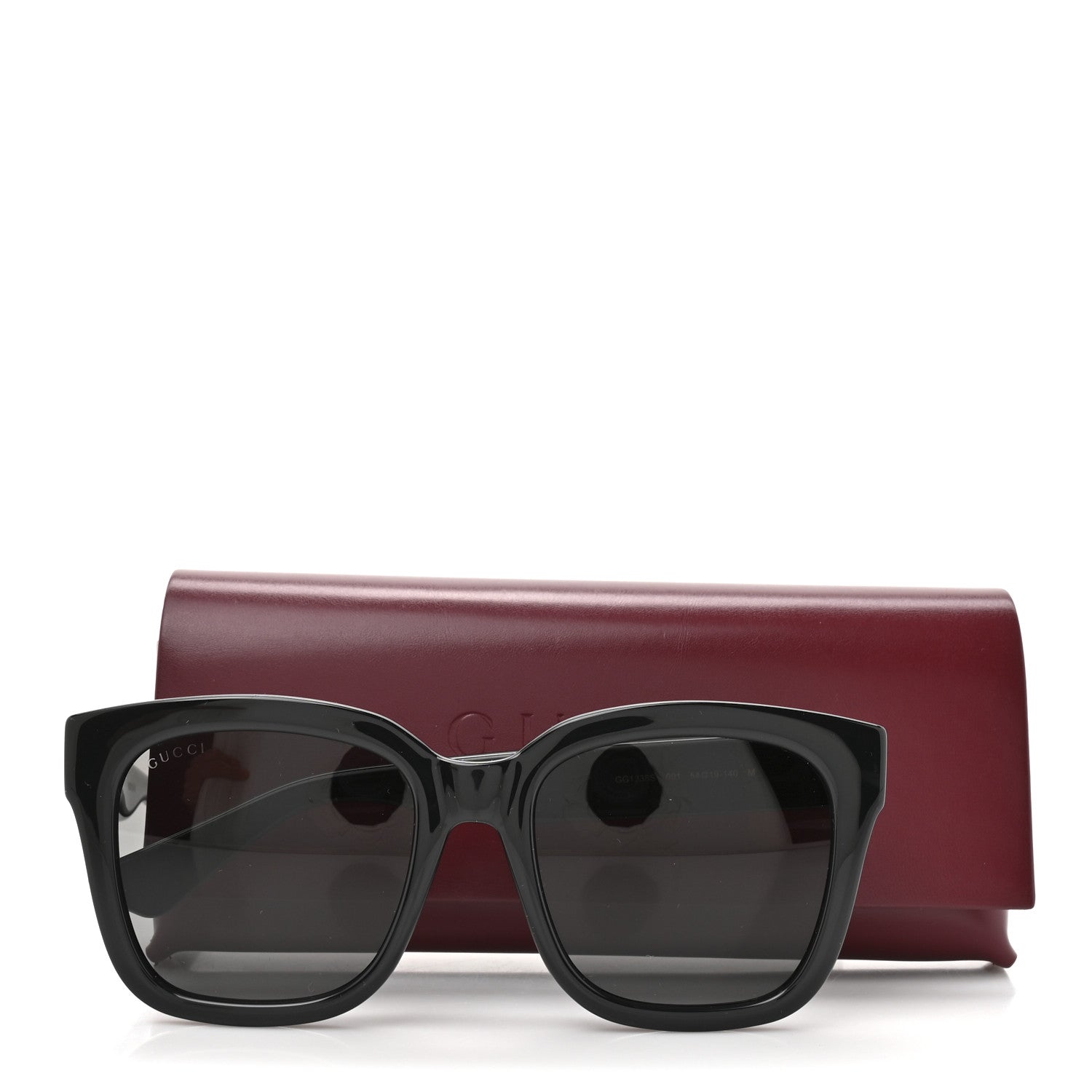 Gucci Acetate Square Frame Sunglasses GG1338S Black 16 of 16