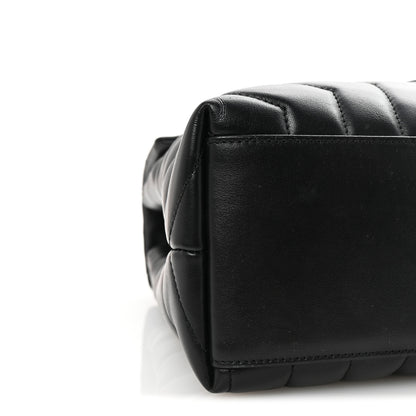 Saint Laurent Calfskin Y Quilted Monogram Medium Loulou Chain Satchel Black 8 of 9