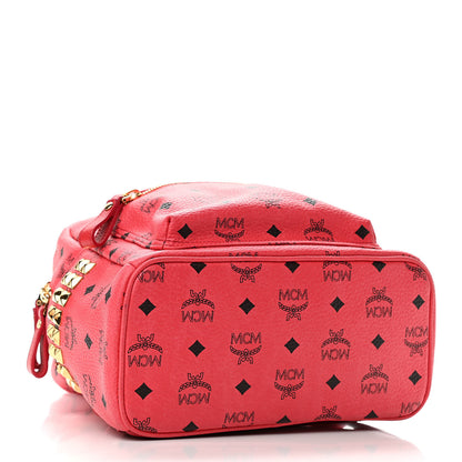 MCM Visetos Small Side Stud Stark Backpack Corail 4 of 9