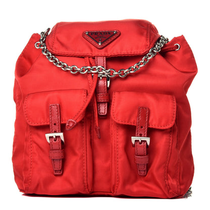 Prada Nylon Vela Mini Crossbody Backpack Rosso 1 of 8