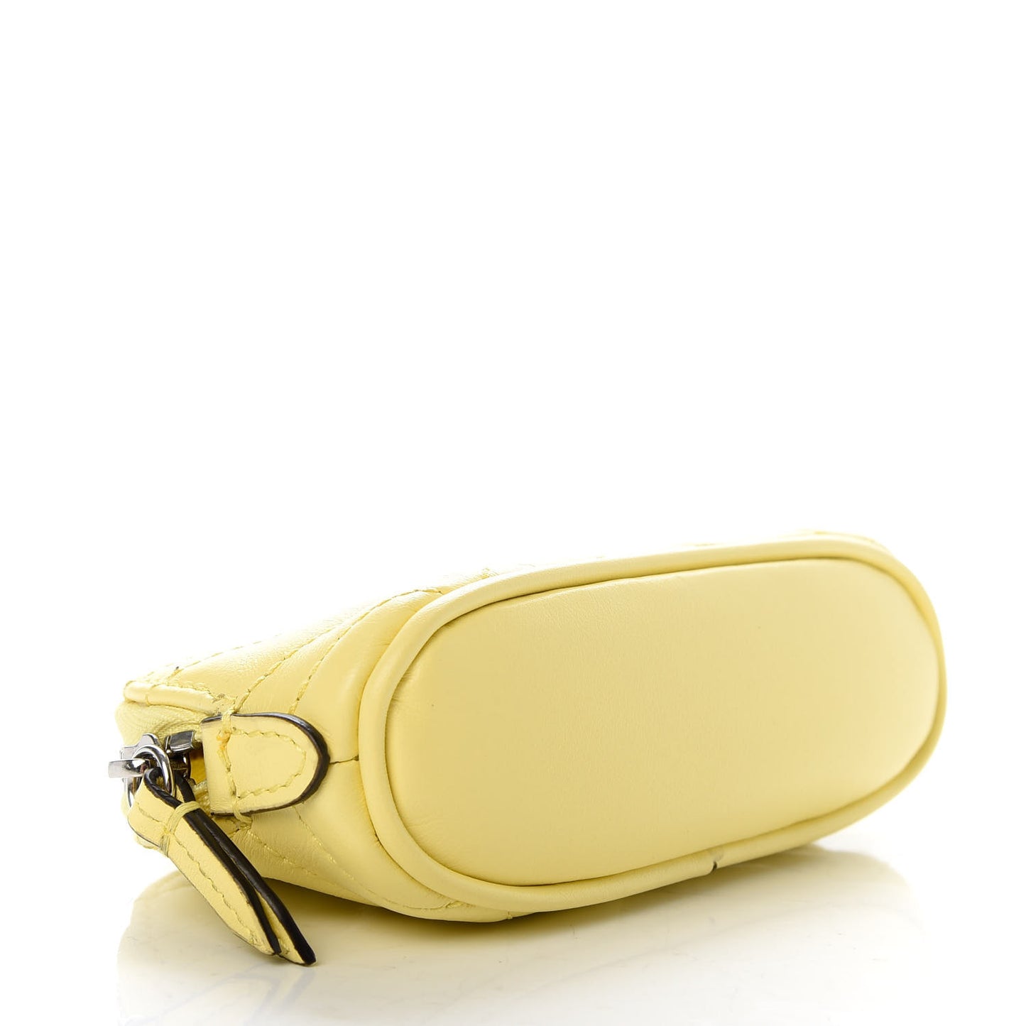 Calfskin Matelasse GG Marmont Key Pouch Banana