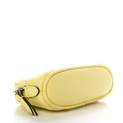 Gucci Calfskin Matelasse GG Marmont Key Pouch Banana 4 of 9