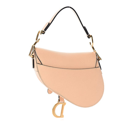 Christian Dior Grained Calfskin Mini Saddle Bag Nude 3 of 9