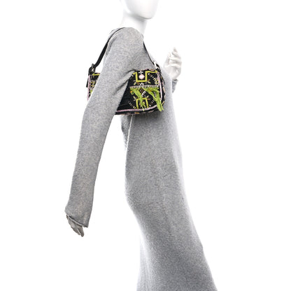 Fendi Satin Beaded Baguette Black Multicolor 4 of 9