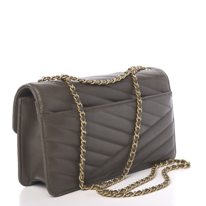 Chanel Calfskin Quilted Gabrielle Chevron Flap Grey 3 of 11