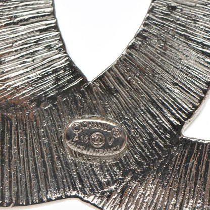 Chanel Baguette Crystal CC Brooch Silver 4 of 4