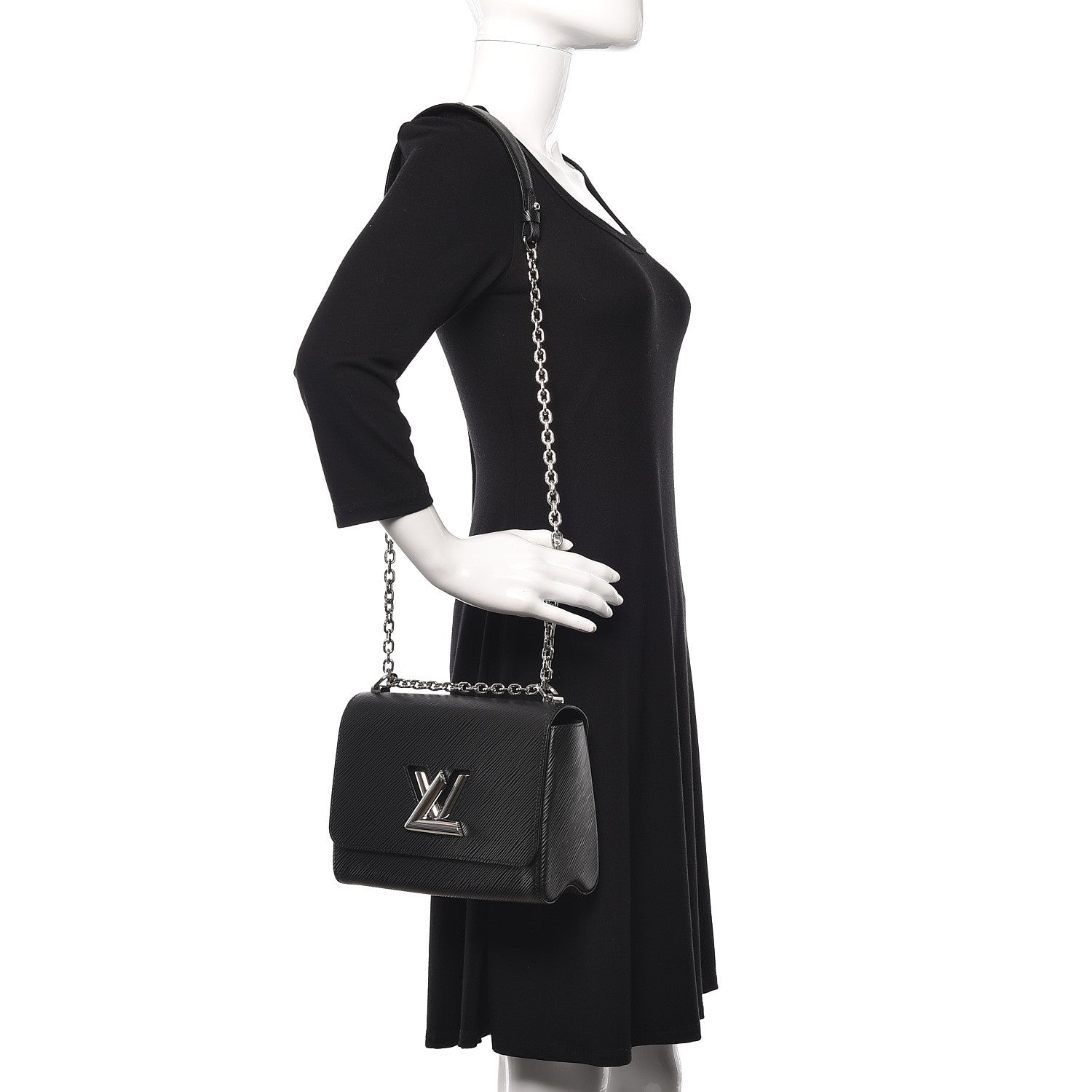 Louis Vuitton Epi Twist Shoulder Bag MM Black 2 of 10