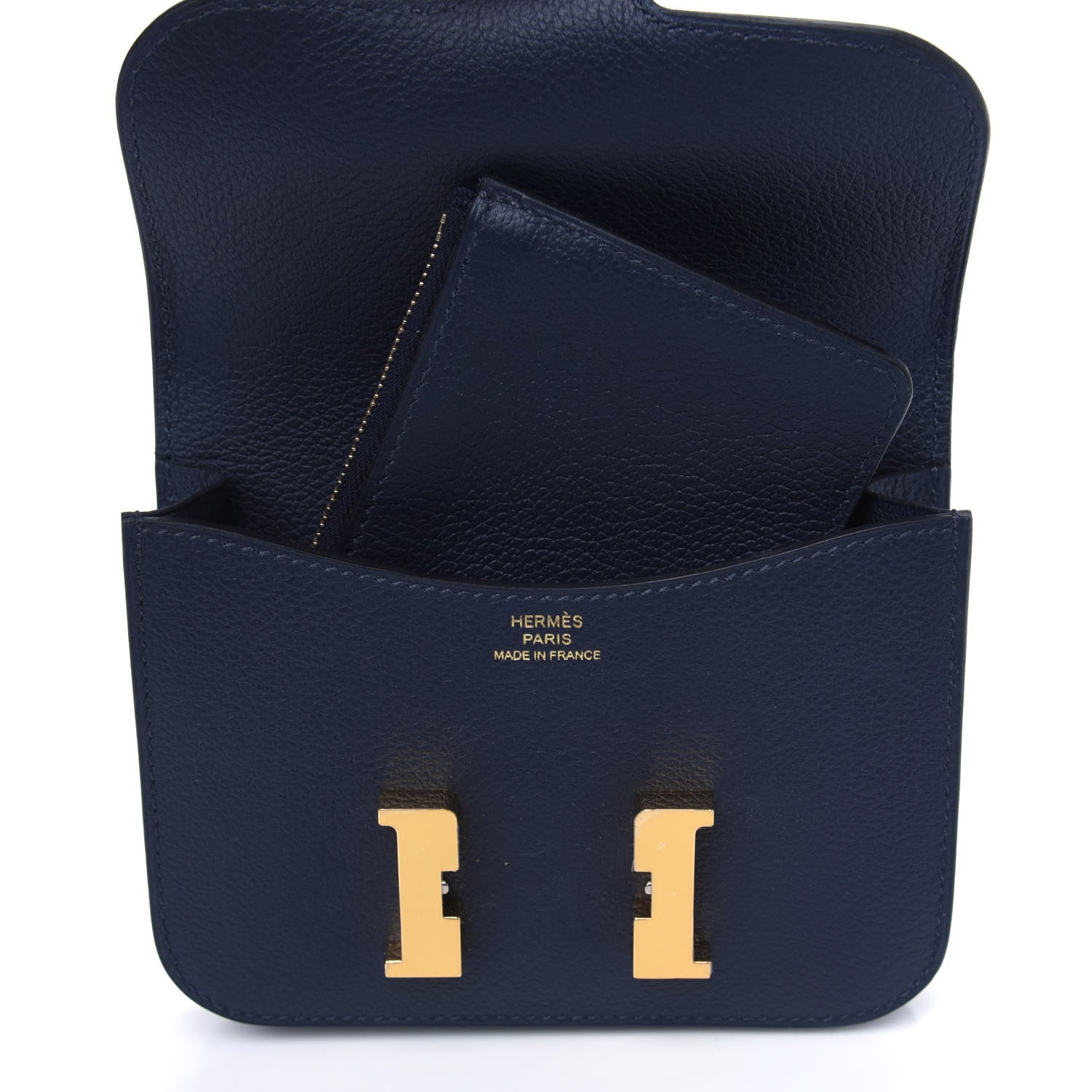 Hermes Evercolor Constance Slim Wallet Bleu Nuit 6 of 6