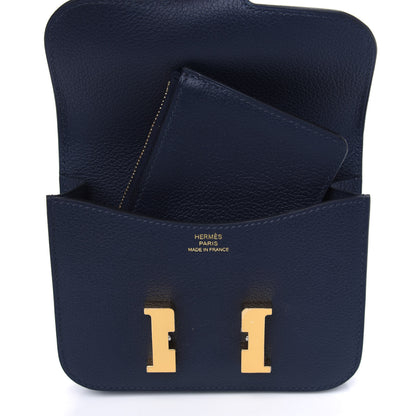 Hermes Evercolor Constance Slim Wallet Bleu Nuit 6 of 6