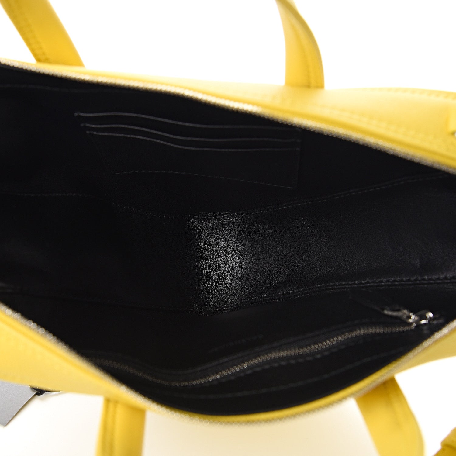 Balenciaga Shiny Day Calfskin Logo XS Triangle Duffle Jaune Black 4 of 11