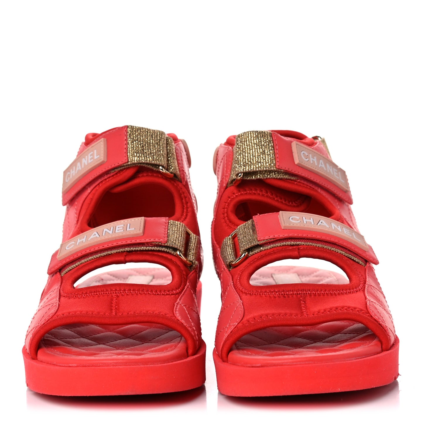 Goatskin Fabric Gladiator Sandals 36.5 Dark Red Light Pink