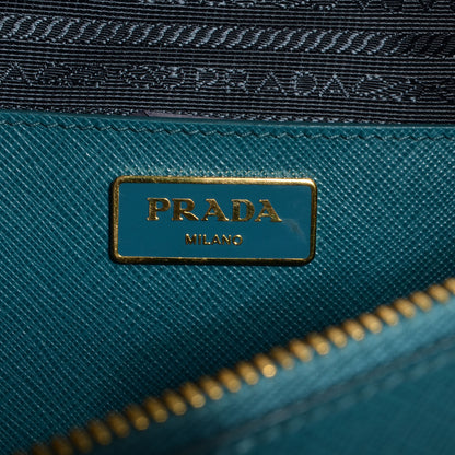 Prada Saffiano Lux Large Double Zip Tote Ottanio 11 of 11