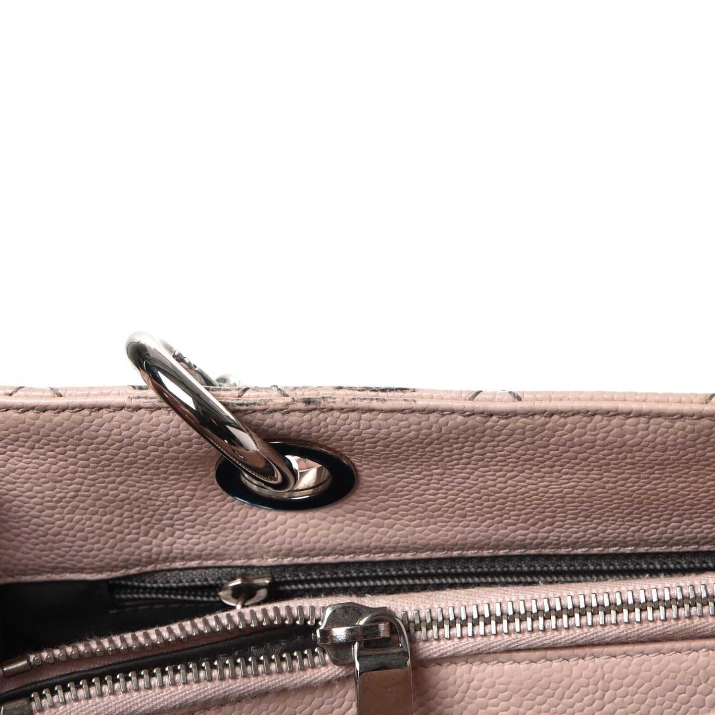 Caviar Quilted Grand Shopping Tote GST Light Pink