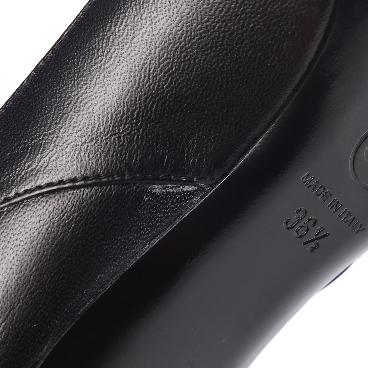 Chanel Lambskin Camellia Slingback Sandals 36.5 Black 12 of 13