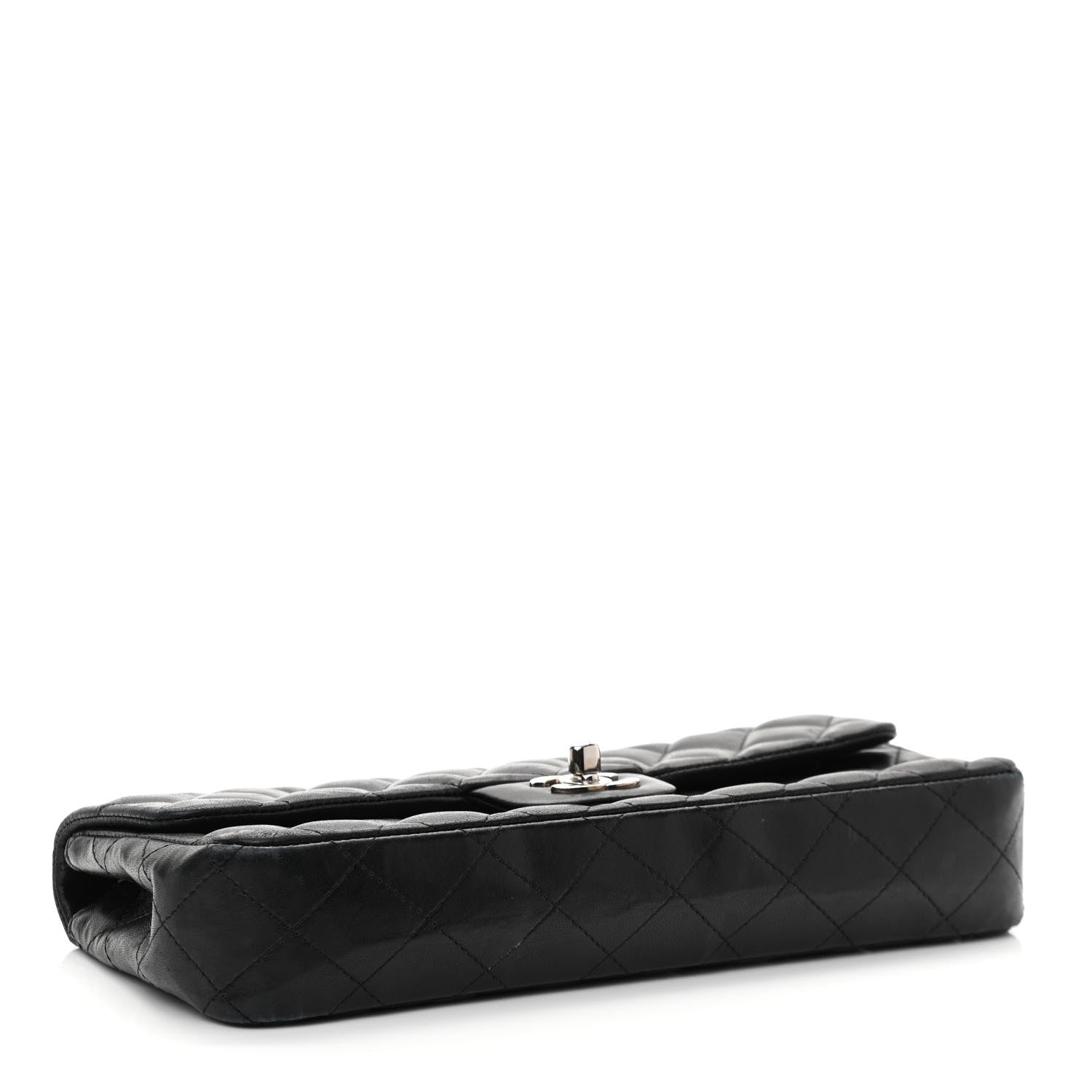 Chanel Lambskin Quilted East West Flap Black 4 of 10