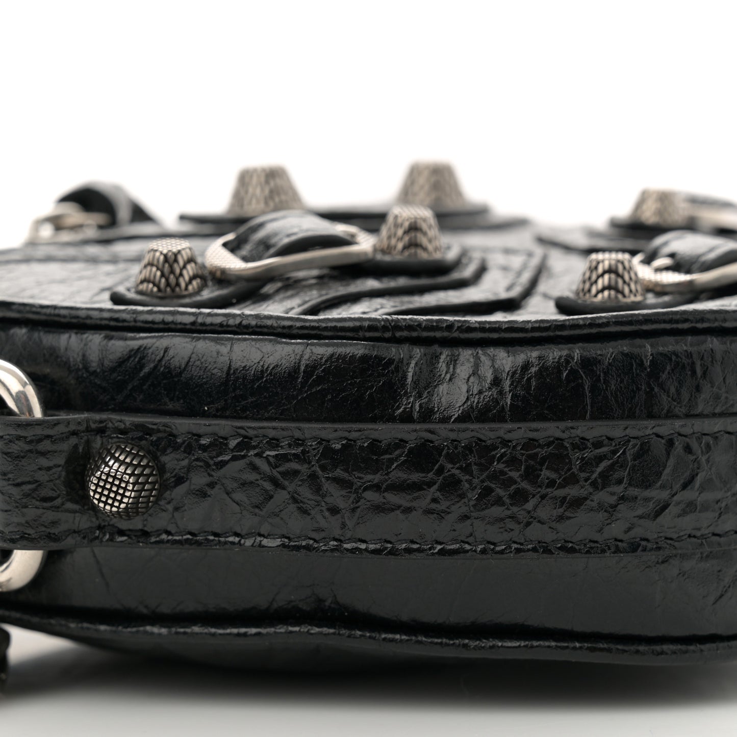 Agneau Arena Mini Le Cagole Heart Bag Black