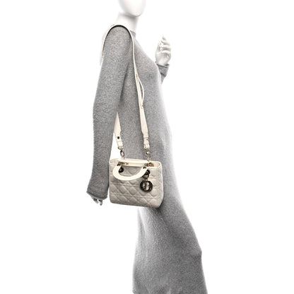 Christian Dior Lambskin Cannage Small My ABCDior Lady Dior White 2 of 10