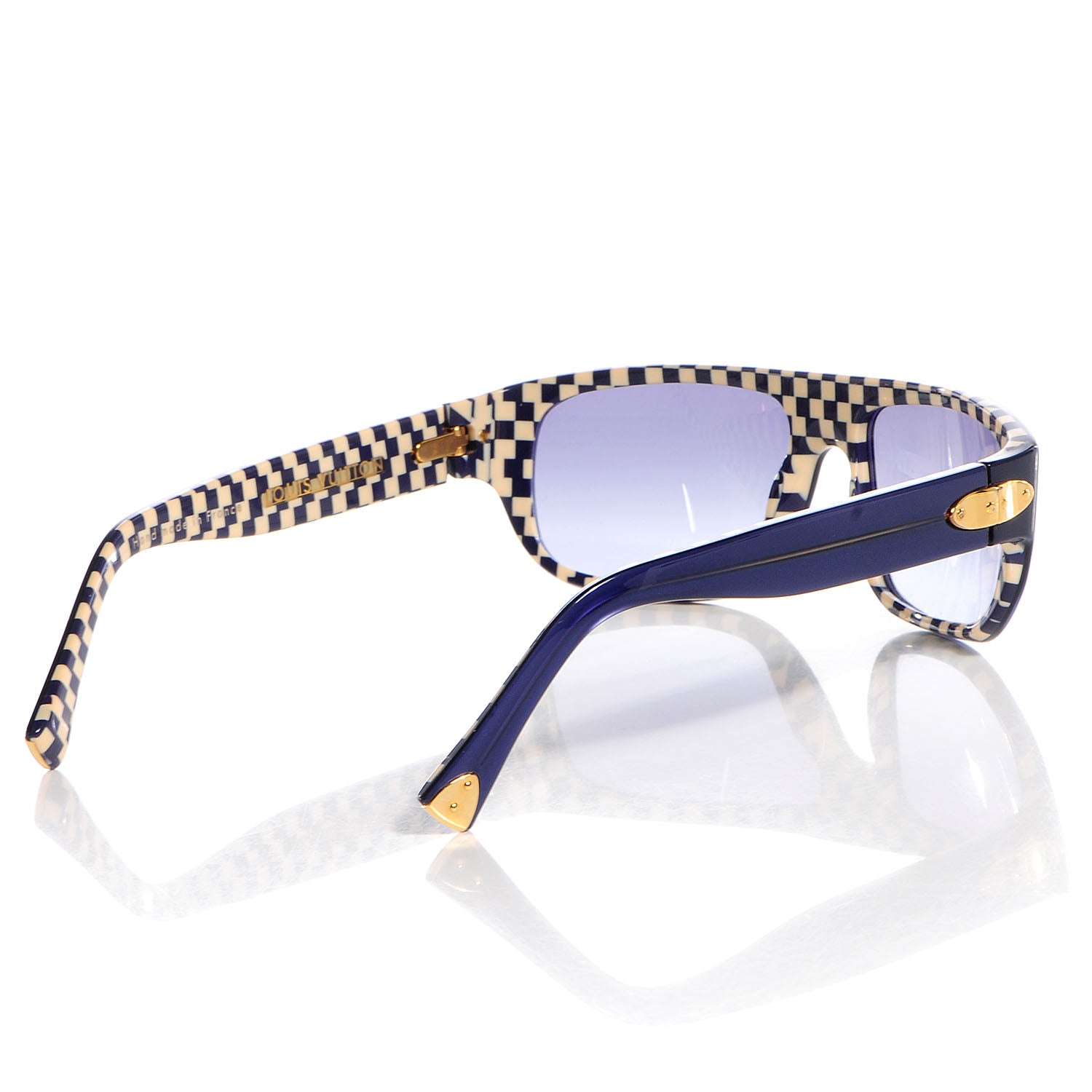 Louis Vuitton Damier Azur Polarized Sunglasses Z0067W Blue 2 of 5