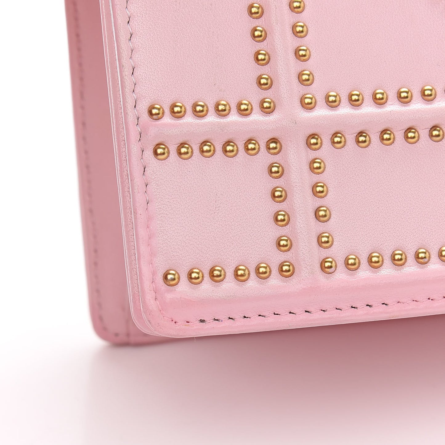 Lambskin Studded Small Diorama Flap Bag Light Pink