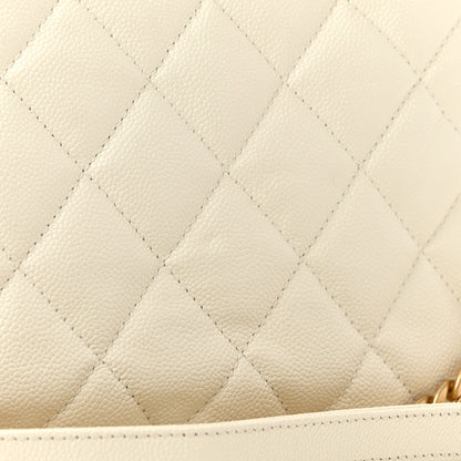 Chanel Shiny Caviar Quilted Large Chain Melody Flap White 12 of 13