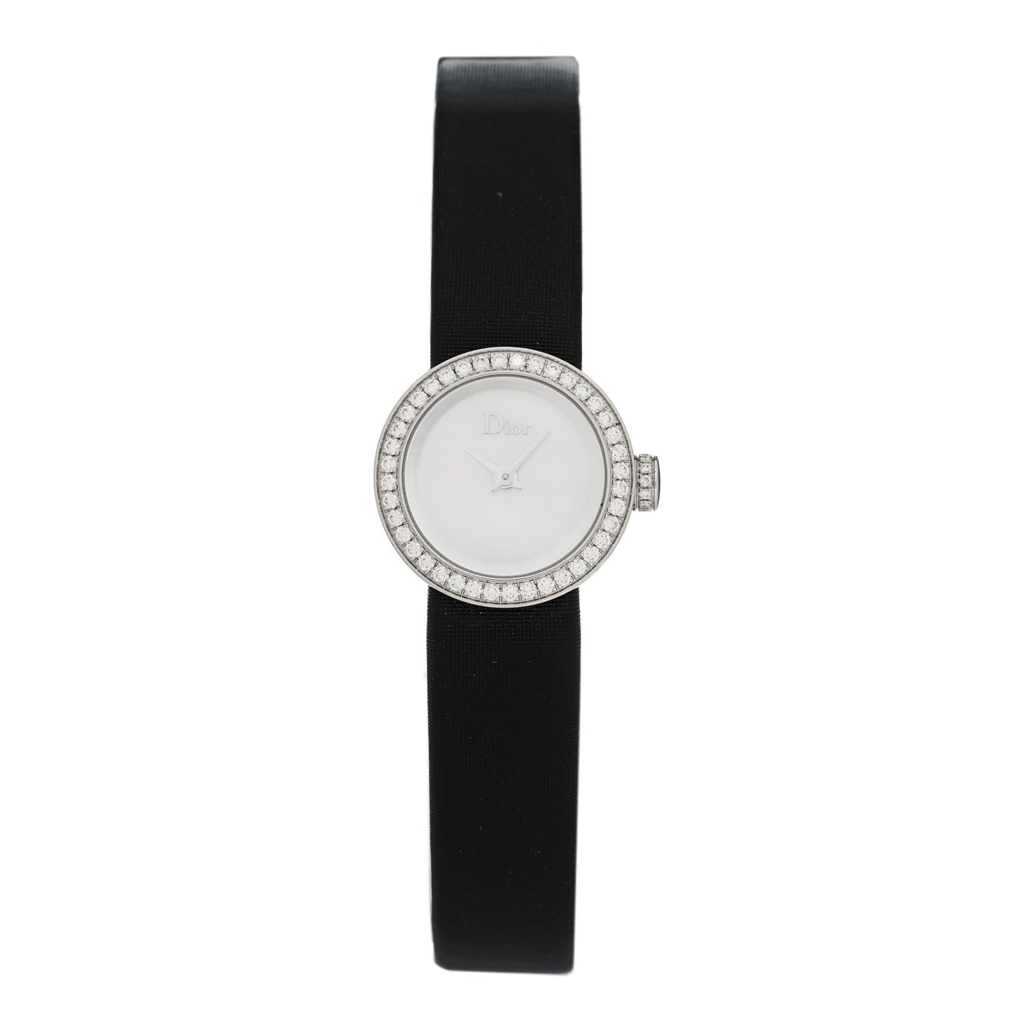 Stainless Steel Satin Diamond Bezel Mother of Pearl 19mm La D De Dior Quartz Watch