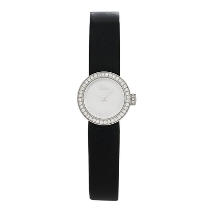 Christian Dior Stainless Steel Satin Diamond Bezel Mother of Pearl 19mm La D De Dior Quartz Watch 1 of 4