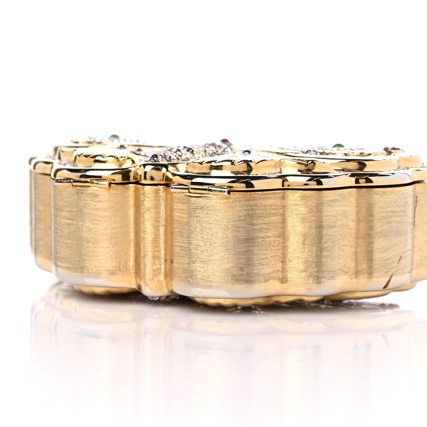 Judith Leiber Crystal Butterfly Celestrina Minaudiere Clutch Gold 9 of 10
