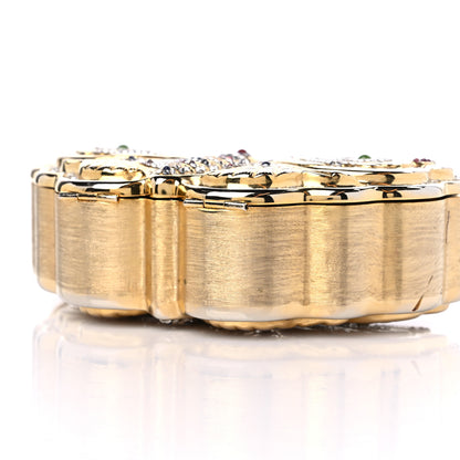 Judith Leiber Crystal Butterfly Celestrina Minaudiere Clutch Gold 9 of 10
