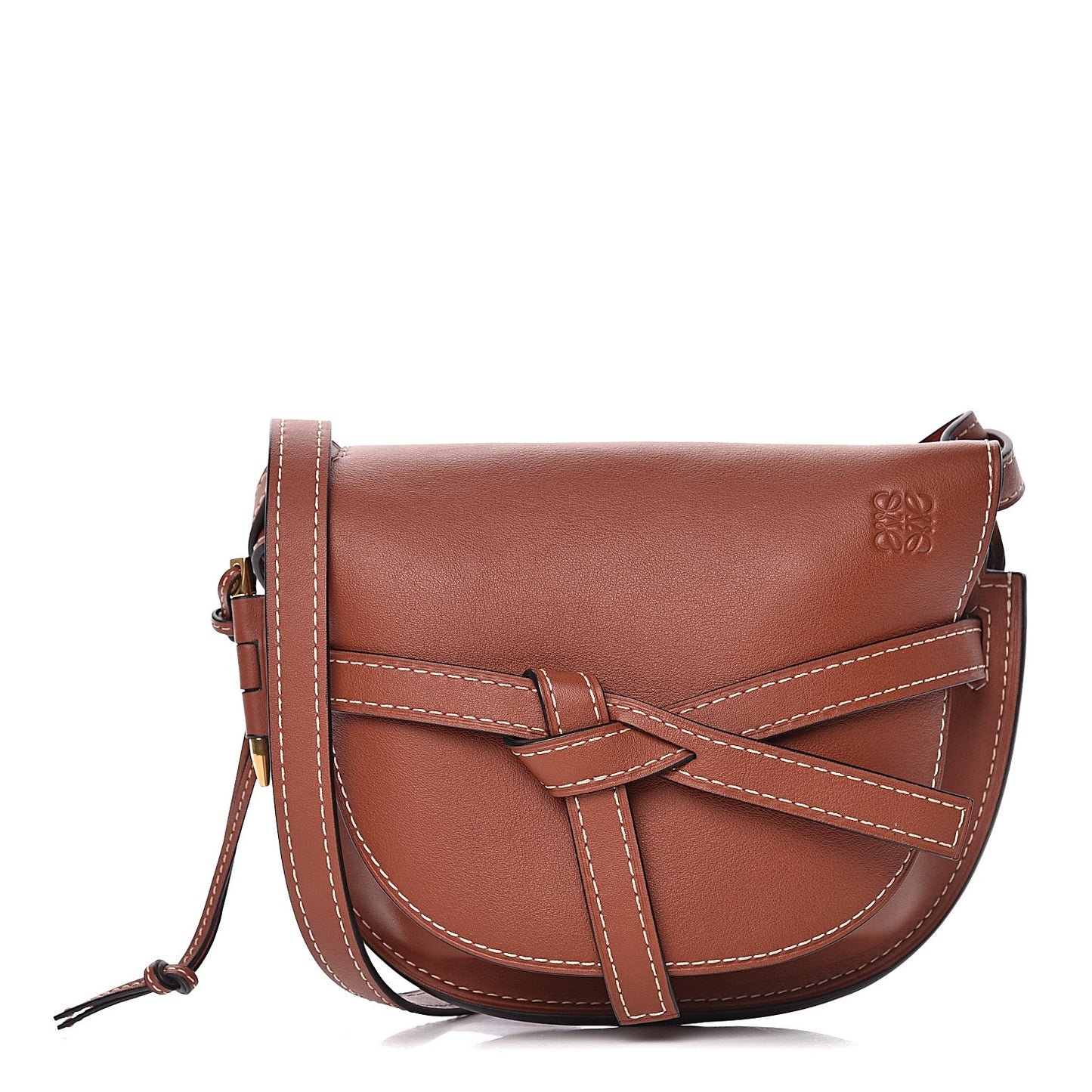Calfskin Small Gate Crossbody Bag Rust