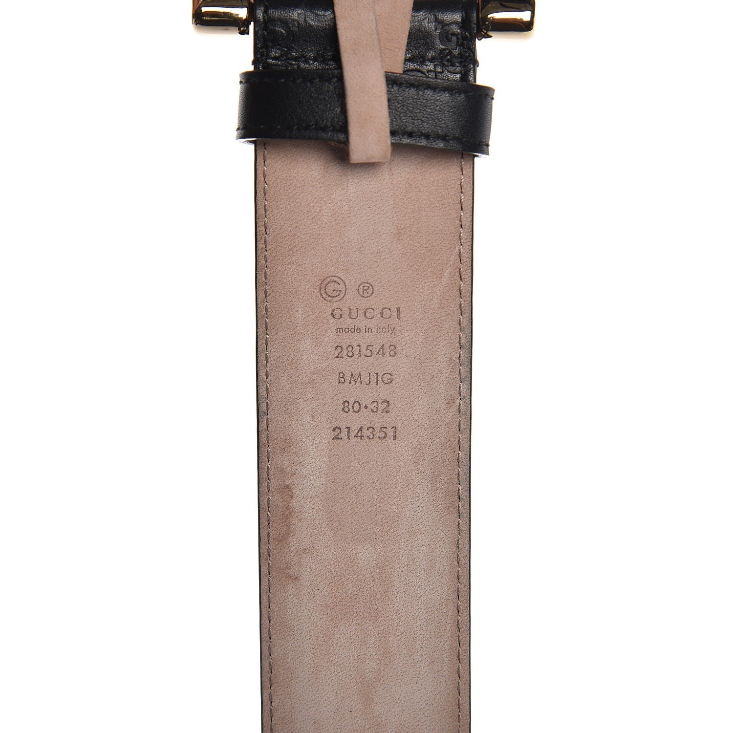 Gucci Soft Microguccissima Margaux Calfskin Belt 80 32 Black 4 of 8