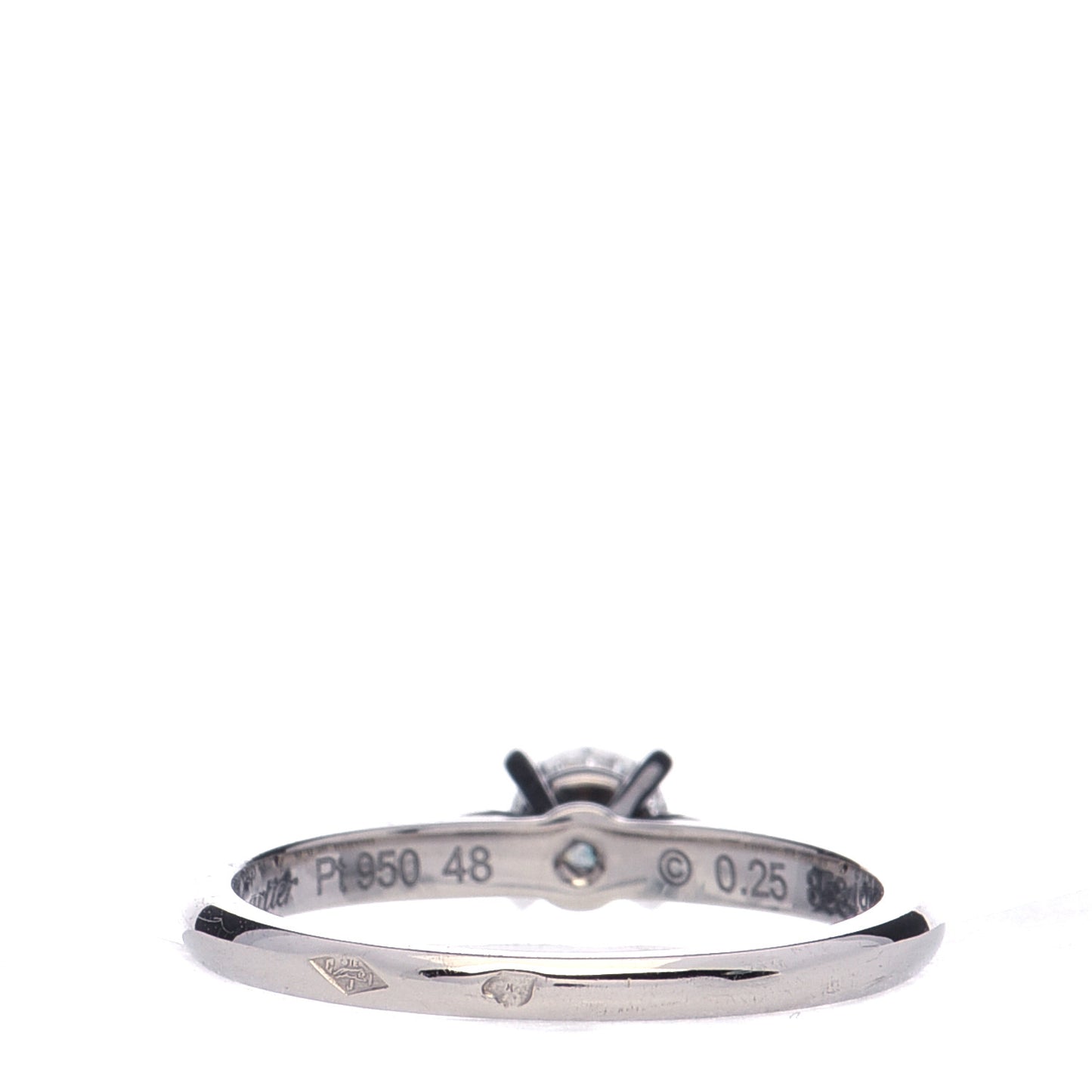 Platinum Diamond .25ct Solitaire Engagement Ring 48 4.5