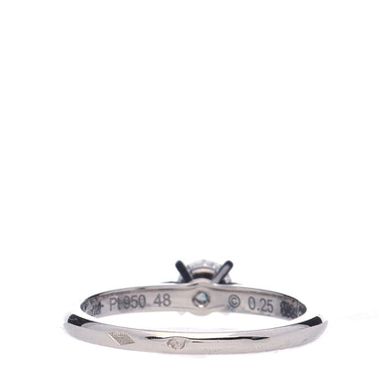 Cartier Platinum Diamond .25ct Solitaire Engagement Ring 48 4.5 3 of 7