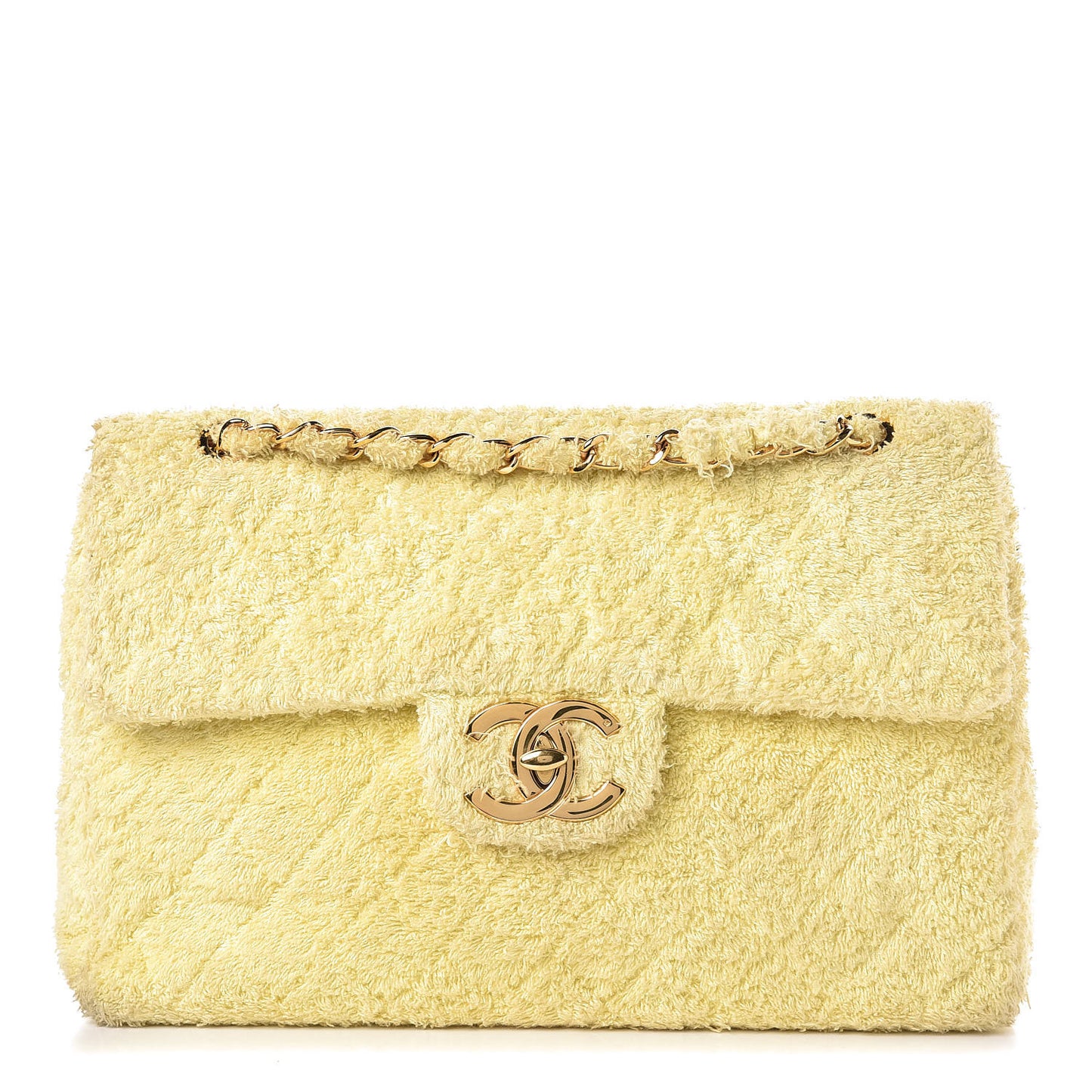 Terry Cotton Quilted XL Jumbo Single Flap Yellow