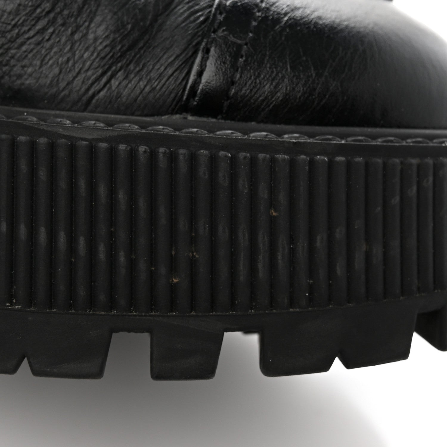 Chanel Calfskin CC Lace Up Combat Boots 38 Black 10 of 16