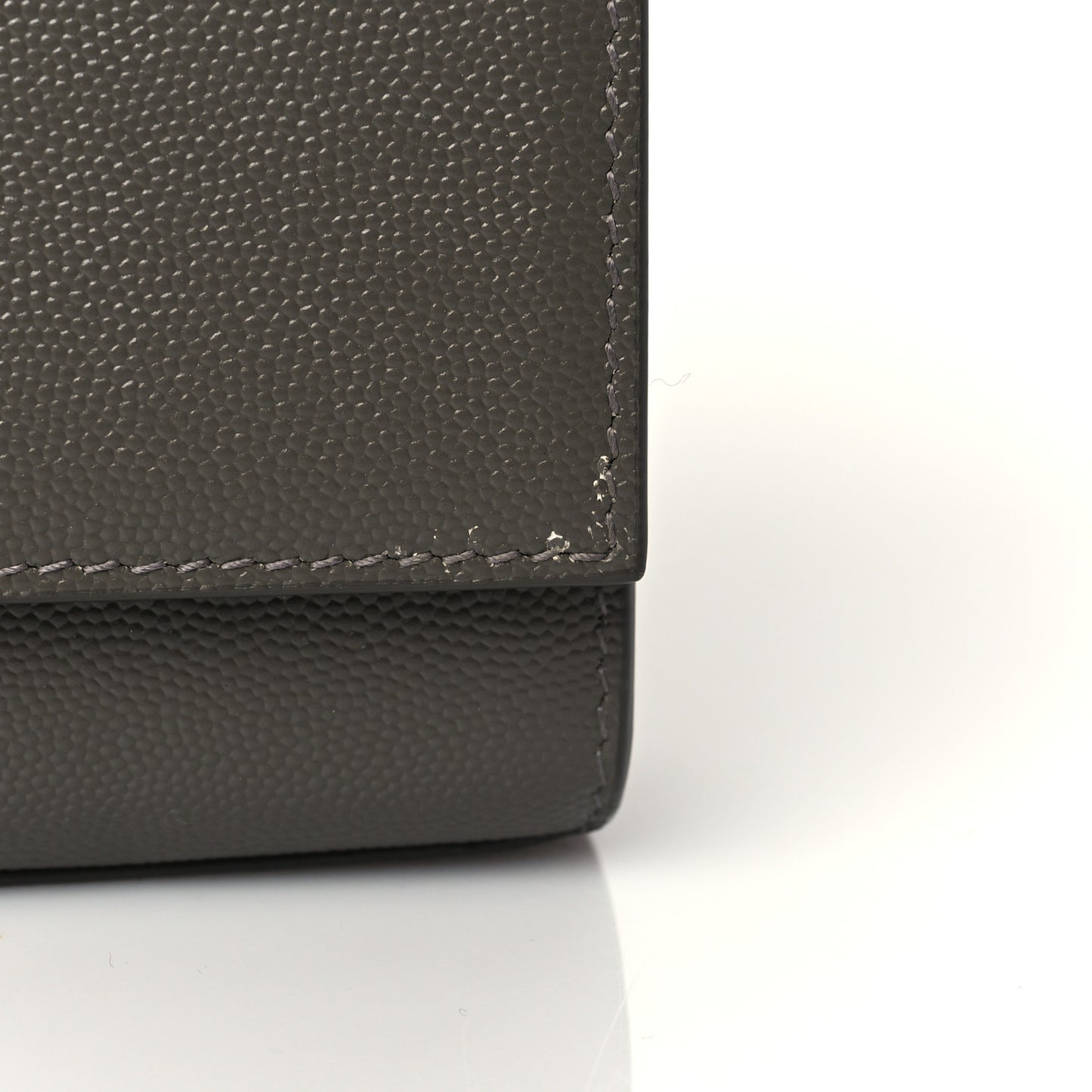 Grain De Poudre Medium Classic Monogram Kate Satchel Earth Grey
