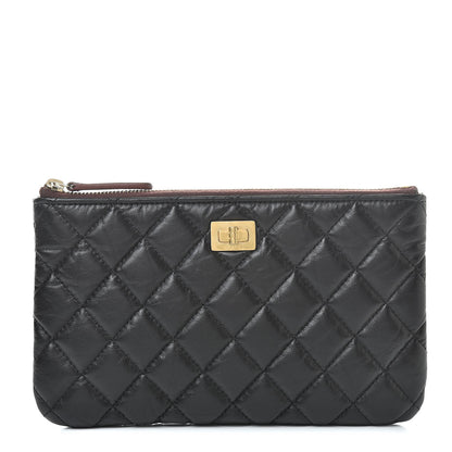 Chanel Aged Calfskin Quilted Medium Reissue Cosmetic Case Black 1 of 7
