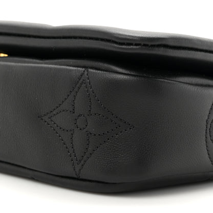 Louis Vuitton Calfskin Bubblegram Wallet On Strap Black 8 of 10