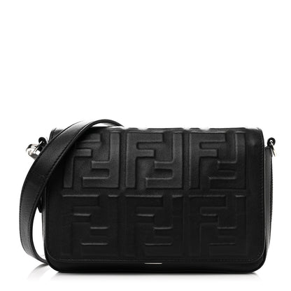 Fendi Nappa FF 1974 Embossed Mini Expandable Flap Bag Black 1 of 11