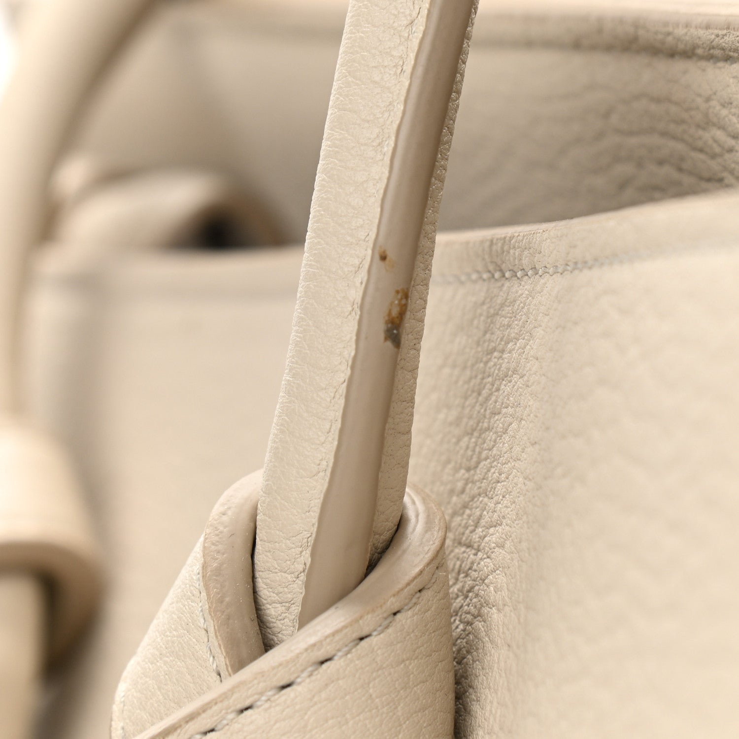 Celine Crisped Calfskin Tie Knot Small Tote Chalk 10 of 12