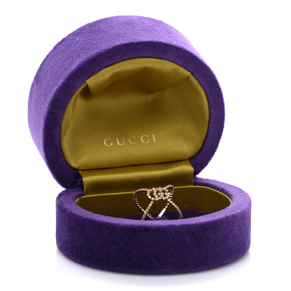 Gucci 18K Yellow Gold Diamond Running G Cross Pave Ring 52 6 5 of 5