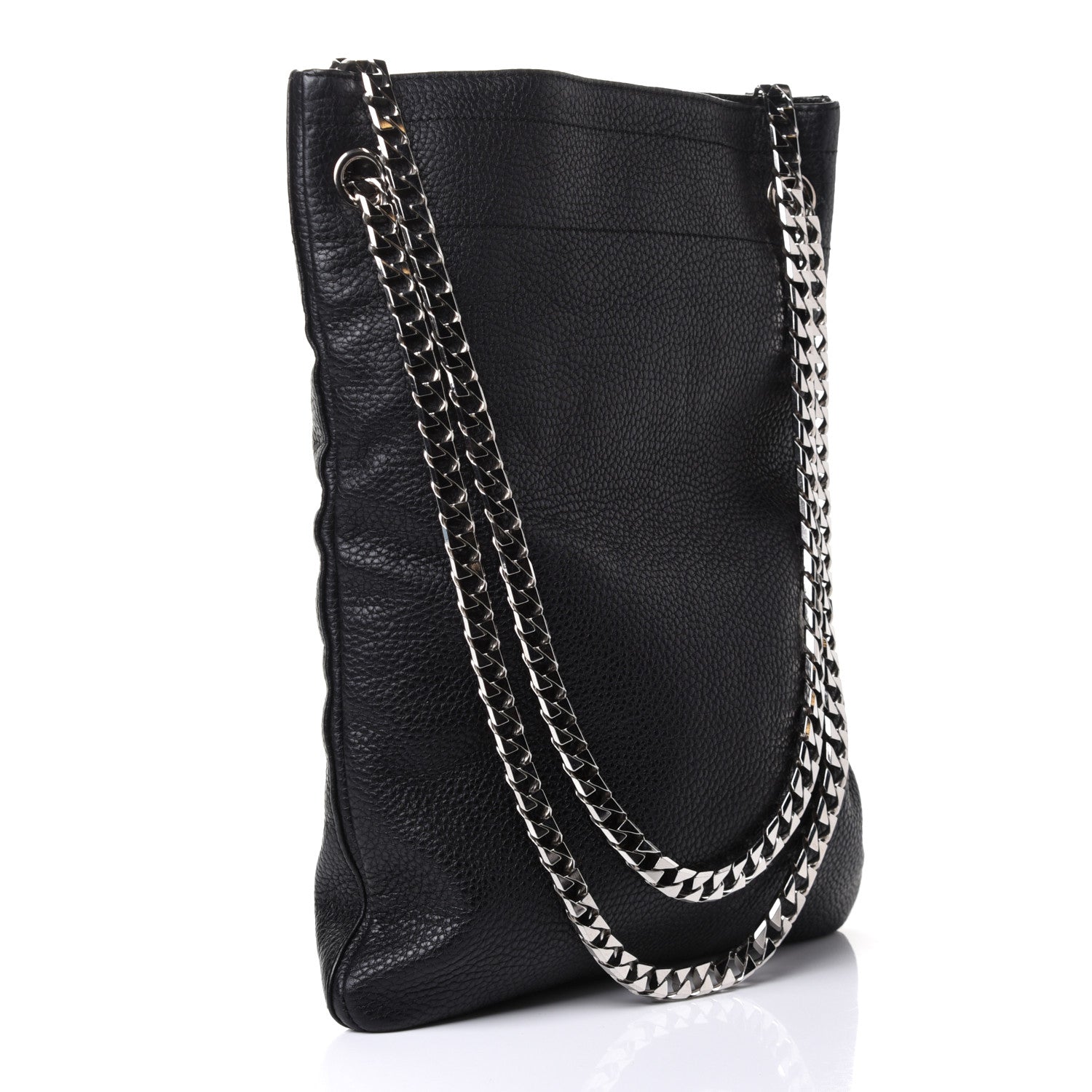 Givenchy Pebbled Calfskin Large HDG Flat Tote Black 3 of 10