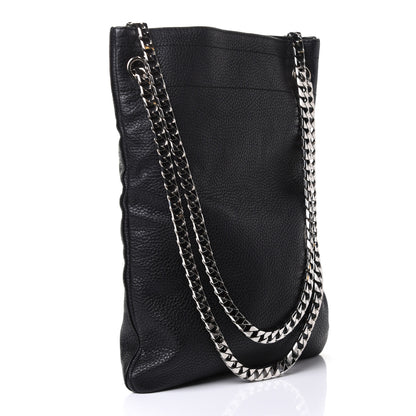 Givenchy Pebbled Calfskin Large HDG Flat Tote Black 3 of 10